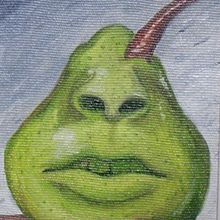 Pear. Traditional illustration, Arts, Crafts, Fine Arts, Painting, and Oil Painting project by Isis Atena Parada Lima - 03.22.2022
