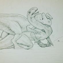 Dilophosaurus. Un progetto di Illustrazione tradizionale di Joey Shifflett - 23.03.2022