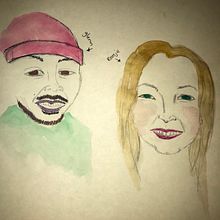 first try at sketching and watercolour . Un projet de Dessin, Dessin au cra, on, Aquarelle , et Esquisse  de Iris Polkerman - 23.03.2022