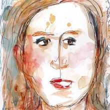 Self Portrait (Blind countouring) Felix Scheinberger's class.  . % Patricia tarafından hazırlanan Geleneksel illüstras, Ve on projesi - 03.23.2022