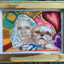 Mi Proyecto del curso: Estampación y bordado de retratos realistas. Un proyecto de Bordado, Tejido y Diseño textil de Marcia Maggi Cruz - 12.03.2022