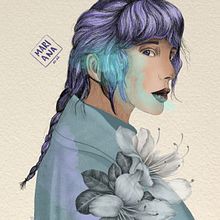 Meu projeto do curso: Retrato Ilustrado com Procreate. Projekt z dziedziny Trad, c, jna ilustracja, Grafika wektorowa, Ilustracja c, frowa i Portret użytkownika Mariana Soares Gomes - 15.03.2022