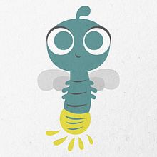 Diseño personaje luciérnaga. Un progetto di Character design, Graphic design, Illustrazione tradizionale, Illustrazione infantile, Illustrazione vettoriale e Illustrazione digitale di Juan Algaba Almerich - 01.09.2017