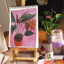 My project for course: Botanical Painting with Acrylic Ein Projekt aus dem Bereich Traditionelle Illustration, Bildende Künste, Malerei, Malerei mit Acr, l und Botanische Illustration von Patricia Avila - 24.03.2022