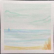 Vacances. Un proyecto de Pintura a la acuarela de Katy Girard - 24.03.2022