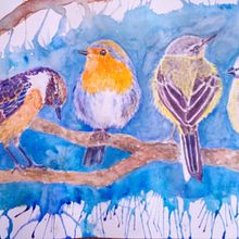My project for course: Artistic Watercolor Techniques for Illustrating Birds. Ilustração tradicional, Pintura em aquarela, Desenho realista e Ilustração naturalista projeto de Lilia Lang - 25.03.2022
