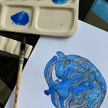 My project for course: Illustration Techniques to Unlock your Creativity. Un projet de Design , Illustration traditionnelle, Beaux Arts, Peinture, Créativité, Créativité avec les enfants , et Carnet de croquis de Rapina Iberam - 17.03.2022