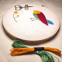 Mi Proyecto del curso: Ilustraciones bordadas: de la acuarela al hilo . Design de acessórios, Design de vestuário, Artesanato, Bordado, Tecido, Teoria da cor, e Design têxtil projeto de Elvira Pérez - 25.03.2022