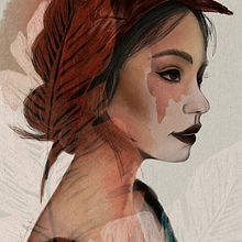 My project for course: Illustrated Portraits with Procreate. Traditional illustration, Vector Illustration, Digital Illustration, and Portrait Drawing project by stefanie_schweinester - 03.25.2022