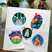 Spirits of the Forest. Traditional illustration, and Painting project by Luisa Toro - 03.25.2022