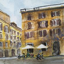 Mi Proyecto del curso: Técnicas modernas para paisajes urbanos en acuarela. Painting, and Watercolor Painting project by Luz Etcheberry - 03.25.2022