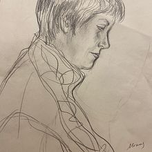 My project for course: Portrait Sketchbooking: Explore the Human Face. Een project van  Schetsen,  Tekening,  Portrettekening,  Artistieke tekening y Sketchbook van Irina Evans - 27.03.2022