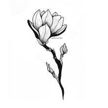 My project for course: Botanical Tattoo with Pointillism. Un progetto di Illustrazione tradizionale, Design di tatuaggi e Illustrazione botanica di Mirela Pilko Jenjić - 27.03.2022