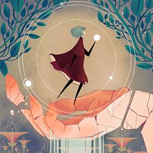 Gris - Videogame illustration. Traditional illustration, Video Games, and Editorial Illustration project by Valeria Araya - 03.28.2022
