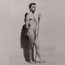 Desnudo masculino a carboncillo. Realistic Drawing, and Drawing project by Paula Jiménez - 03.26.2022