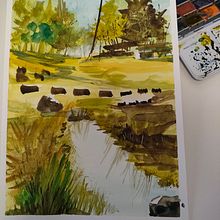 Mi Proyecto del curso: Paisajes naturales en acuarela. Fine Arts, Painting, and Watercolor Painting project by laura_perez_arnaez - 03.28.2022