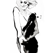 Moderne Tusche Malerei_Confidence in you. Traditional illustration project by zou wei - 03.28.2022