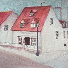 My project for course: Architectural Sketching with Watercolor and Ink. Sketching, Drawing, Watercolor Painting, Architectural Illustration, Sketchbook & Ink Illustration project by Rhonda Bathurst - 03.28.2022