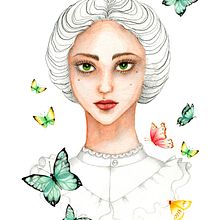 Final Project number two for realistic portaits in watercolor course by Ana Santos. Traditional illustration project by Donna van Oorschot - 03.29.2022