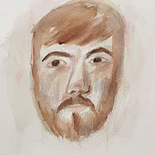 Ritratto del prof. Vorrei avere le correzioni grazie. Fine Arts, Painting, Watercolor Painting, and Portrait Drawing project by Susanna Pasqualetti - 04.02.2022