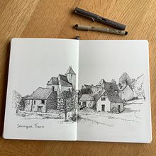 Mijn project van de cursus: Geïllustreerd dagboek: je schetsboek met ervaringen vullen. Projekt z dziedziny Trad, c, jna ilustracja, Sketching,  R, sunek, Sketchbook,  R i sunek atramentem użytkownika Jan den Haan - 29.03.2022