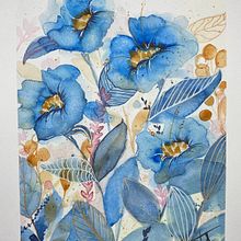 Mon projet du cours : Aquarelle florale créative : renouez avec la nature. Un proyecto de Ilustración tradicional, Pintura, Pintura a la acuarela e Ilustración botánica de Katy Girard - 30.03.2022