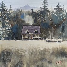 Acuarela del bosque hecha en colaboración con Fabriano. Ilustração tradicional, Pintura em aquarela, Paisagismo, Pintura, e Artes plásticas projeto de Edy Rios - 30.03.2022