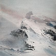 Nevado con grises. Un proyecto de Pintura a la acuarela, Ilustración tradicional, Paisajismo y Pintura de Edy Rios - 30.03.2022