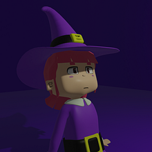 Little witch. 3D Modeling project by Esteban Flores - 03.30.2022