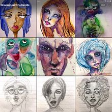 My project for course: Illustrated Portrait in Watercolor . Ilustrasi tradisional, Seni Rupa, Lukisan, Menggambar, Lukisan Cat Air, Menggambar Potret, Dan Menggambar Artistik proyek oleh Camille Ducret - 03.30.2022