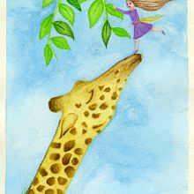 Giraffa provvisorio. Ilustração tradicional projeto de Laura Santoro - 30.03.2022