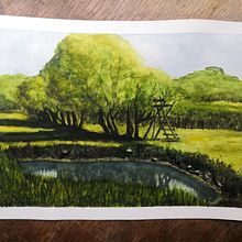 My project for course: Natural Landscapes in Watercolor. Fine Arts, Painting, and Watercolor Painting project by Katerina Klikova - 03.30.2022
