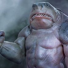 King Shark fan art . Un projet de 3D, Modélisation 3D, Jeux vidéo, Art conceptuel , et Conception de personnages 3D de Lujan Lujan Chavez - 30.03.2021
