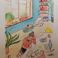 Mon projet du cours : Carnet de croquis pour explorer votre style de dessin. Projekt z dziedziny Trad, c, jna ilustracja, Sketching, Kreat, wność,  R, sunek, Malowanie akwarelą, Sketchbook i Malowanie gwaszami użytkownika pdalmais - 31.03.2022