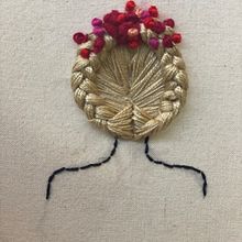 Mi Proyecto del curso: Técnicas de bordado para crear peinados con volumen. Accessor, Design, Costume Design, Embroider, Color Theor, and Textile Design project by Fer Barr - 03.31.2022