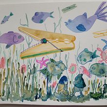 Mon projet du cours : Croquis créatifs à l'aquarelle pour débutants. Creativit, Watercolor Painting, and Sketchbook project by Fabienne Wohrel - 03.31.2022