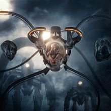 Baby Mech. Een project van Matte painting, Fotomontage y  Concept art van Sergio Instanto - 31.03.2022