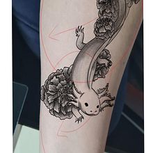 Mi Proyecto del curso: Tatuaje botánico con puntillismo. Un progetto di Illustrazione tradizionale, Design di tatuaggi e Illustrazione botanica di Jessica Danae Negrete Roldan - 31.03.2022