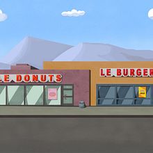 Cenário - Animação - Le Burger x Le Donuts - Parte 2. Traditional illustration, Animation, 2D Animation, Set Design, and Digital Painting project by Daniel Fernandes - 03.31.2022