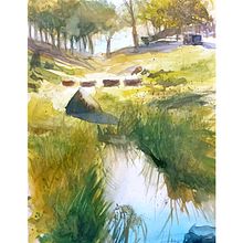 Mi Proyecto del curso: Paisajes naturales en acuarela. Fine Arts, Painting, and Watercolor Painting project by Adrián Rayón - 04.01.2022