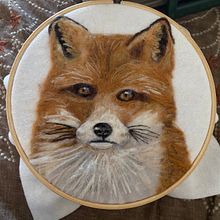 My project for course: Needle Felting: Paint Portraits with Wool. Un proyecto de Artesanía, Tejido, Ilustración naturalista				, Needle felting y Diseño textil de Stacey Kyme - 31.03.2022