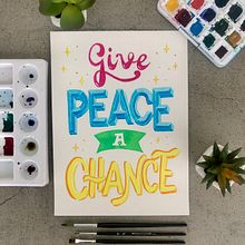 My project for course: Lettering in Vibrant Watercolor . Scrisori, Pictură în acuarelă și Scriere manuală de Rita Sardinha - 04.02.2022