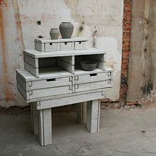 Paperpulp Cabinets. Design de produtos, Artes plásticas, Design, Escultura, Papercraft, Upc, cling, Design e fabricação de móveis, e Artesanato projeto de Debbie Wijskamp - 02.04.2022
