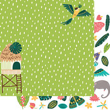 Rainforest retreat. Scrapbooking paper collection.. Design, Ilustração tradicional, Desenho digital, e Desenho projeto de Tanya Kuzmina - 23.08.2021