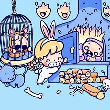 My project for: Kawaii-Style Story Illustration. Traditional illustration, Character Design, Digital Illustration, and Manga project by Xueyan Dai - 04.01.2022