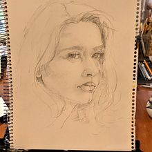 My project for course: Portrait Sketchbooking: Explore the Human Face. Un proyecto de Bocetado, Dibujo, Dibujo de Retrato, Dibujo artístico y Sketchbook de Elizabeth Miner - 03.04.2022
