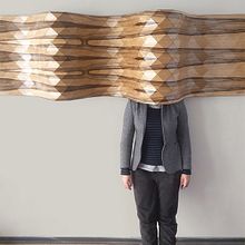 Acoustic Wood Paneling | Wood Textiles Scaled up wood textiles. Product Design, Interior Design, and Textile Design project by Tesler + Mendelovitch - 04.03.2022