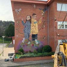 Mural colegio Rubians. Projekt z dziedziny Trad, c i jna ilustracja użytkownika Eva Casais - 02.04.2022
