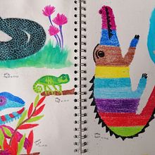 Mi Proyecto del curso: Técnicas de ilustración para desbloquear tu creatividad. Un projet de Design , Illustration traditionnelle, Beaux Arts, Peinture, Créativité, Créativité avec les enfants , et Carnet de croquis de nadia_ssc - 31.03.2022