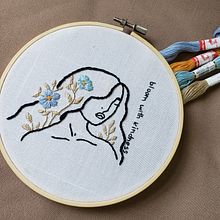 Mi Proyecto del curso: Técnicas básicas para bordar letras. Un proyecto de Bordado y Diseño textil de Paulina Diaz - 03.04.2022